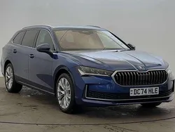 Cobalt blue metallic Used 2025 Skoda Superb SE L Estate | £32,000 (Expensive)