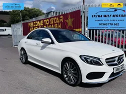 White Used 2016 Mercedes C200 AMG Line Premium Sedan | £11,495 (Expensive)