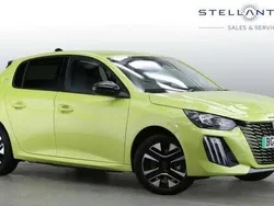 Yellow Used 2024 Peugeot e-208 Allure Hatchback | £16,580 (Fair price)