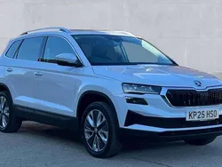 Moon white metallic Used 2025 Skoda Karoq SE L SUV | £27,390 (Fair price)