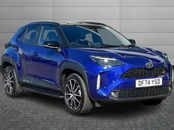 Juniper blue with black roof Used 2024 Toyota Yaris Cross Sport SUV | £29,195 (Expensive)