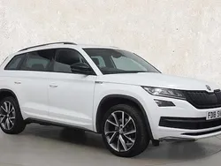 White Used 2018 Skoda Kodiaq SportLine SUV | £24,402 (Fair price)