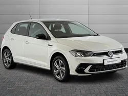 Pure white New 2025 VW Polo R-line Hatchback | £22,990 (Good price)
