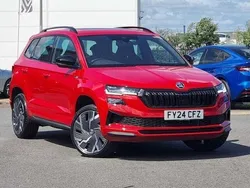 Velvet red Used 2024 Skoda Karoq SportLine SUV | £27,495 (Fair price)