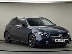 Denim blue Used 2022 Mercedes A200 AMG line Hatchback | £19,150 (Fair price)
