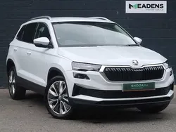 Moon white metallic Used 2024 Skoda Karoq SE L SUV | £24,995 (Fair price)