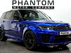 Blue Used 2018 Land Rover Range Rover Sport SVR SUV | £42,990 (Fair price)