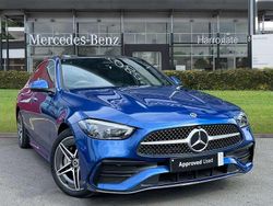 Blue Used 2024 Mercedes C300e AMG Line Premium Plus Sedan | £35,800 (Good price)