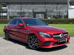 Red Used 2020 Mercedes C300 AMG line Sedan | £21,285 (Fair price)