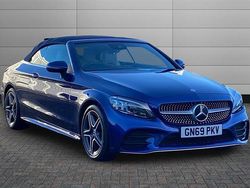 Brilliant blue Used 2020 Mercedes C220 AMG Line Premium Cabriolet | £18,790 (Good price)