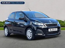 Black Used 2018 Peugeot 108 Active Hatchback | £6,964 (Fair price)