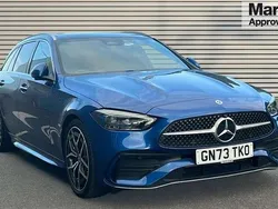 Blue Used 2023 Mercedes C300e AMG Line Premium Plus Estate | £36,559 (Fair price)