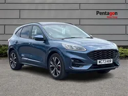 Chrome blue metallic colour Used 2023 Ford Kuga ST-Line X SUV | £25,495 (Fair price)