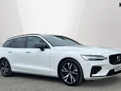Ice white Used 2022 Volvo V60 R-Design Estate | £29,625 (Fair price)