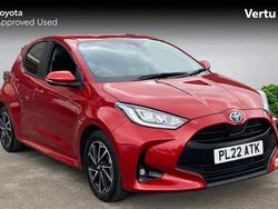 Red Used 2022 Toyota Yaris Hybrid Design Hatchback | £16,375 (Fair price)