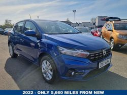 Blue Used 2022 Dacia Sandero Comfort Hatchback | £10,999 (Good price)