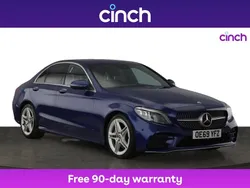 Blue Used 2020 Mercedes C300 AMG line Sedan | £18,799 (Fair price)