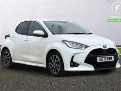 White Used 2021 Toyota Yaris Hybrid Design Hatchback | £15,799 (Fair price)