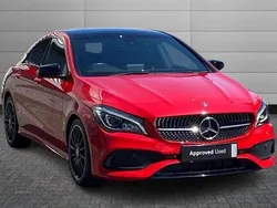 Jupiter red Used 2019 Mercedes CLA200 AMG line Sedan | £19,850 (Expensive)