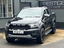 Shadow black metallic with wildtrak half leather Used 2021 Ford Ranger Wildtrack Pickup | £22,950 (Fair price)