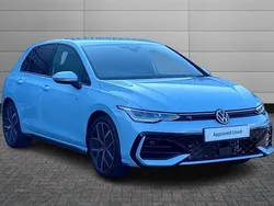 Crystal ice blue Used 2025 VW Golf VIII R-line Hatchback | £31,395 (Expensive)