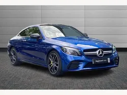 Spectral blue Used 2023 Mercedes C43 AMG Premium Plus Coupe | £41,450 (Fair price)