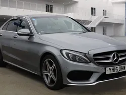 Silver Used 2015 Mercedes C220 AMG Line Premium Sedan | £14,149 (Expensive)