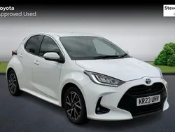White Used 2023 Toyota Yaris Hybrid Design Hatchback | £16,988 (Fair price)