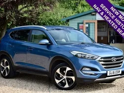 Blue Used 2016 Hyundai Tucson Premium SUV | £8,995 (Fair price)