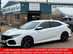 White Used 2018 Honda Civic SR Hatchback | £10,995 (Fair price)