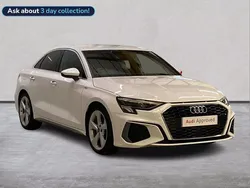 White Used 2022 Audi A3 S-Line Sedan | £23,332 (Fair price)