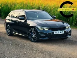 Black sapphire metallic paint Used 2021 BMW 320e M Sport Estate | £20,495