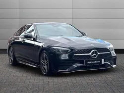 Black Used 2024 Mercedes C200 AMG line Sedan | £30,395 (Fair price)