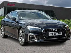 Black Used 2021 Audi A5 Sportback S-Line Hatchback | £23,071 (Fair price)