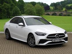 White Used 2023 Mercedes C300e AMG Line Premium Sedan | £33,795 (Fair price)