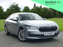 Pebble silver metallic Used 2025 Skoda Superb SE L Hatchback | £29,995 (Expensive)