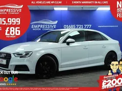 White Used 2018 Audi A3 S-Line Sedan | £15,999 (Fair price)
