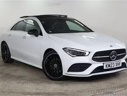 White Used 2023 Mercedes CLA200 AMG line Coupe | £28,475 (Fair price)