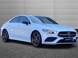White Used 2023 Mercedes CLA200 AMG Line Premium Sedan | £26,990 (Fair price)
