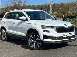 Moon white metallic Used 2024 Skoda Karoq SE L SUV | £21,495 (Fair price)