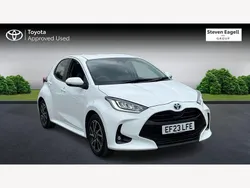 White Used 2023 Toyota Yaris Hybrid Design Hatchback | £17,686 (Fair price)