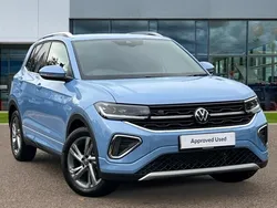 Clear blue metallic Used 2024 VW T-Cross R-line SUV | £25,714 (Fair price)