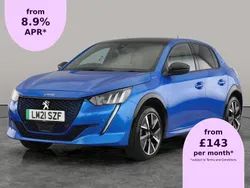 Blue Used 2021 Peugeot e-208 Premium Hatchback | £10,872 (A bit pricey)