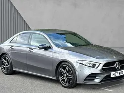 Mountain grey metallic Used 2021 Mercedes A180 AMG line Sedan | £19,452 (Fair price)