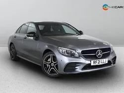 Grey Used 2021 Mercedes C300e AMG line Sedan | £22,475 (Good price)