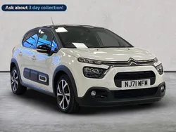 White Used 2021 Citroën C3 PureTech Hatchback | £11,546 (Fair price)