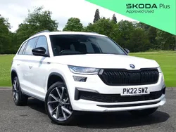 White Used 2022 Skoda Kodiaq SportLine SUV | £29,495 (A bit pricey)