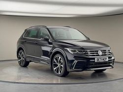 Deep black pearlescent Used 2021 VW Tiguan R-line SUV | £26,400 (Fair price)