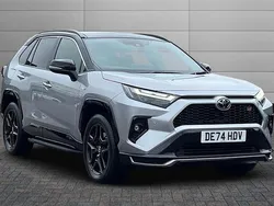 Silver blade with black roof Used 2024 Toyota RAV4 Hybrid Sport SUV | £42,000