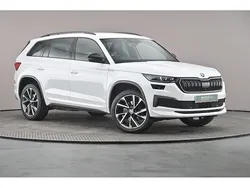 Moon white metallic Used 2023 Skoda Kodiaq SportLine SUV | £32,147 (Fair price)
